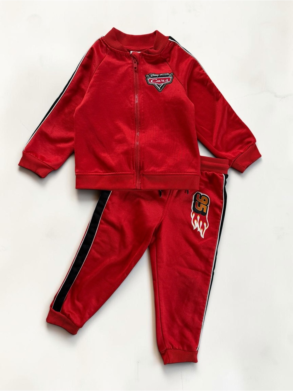 DISNEY PIXAR EUC Cars Lightening McQueen 2PC Track Suit